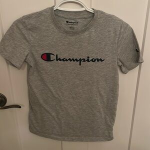 Champion Gray Short Sleeve Tee, Youth L